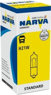 681963000 Автолампа H21W 24V 21W BAY9S Halogen Miniature NARVA подбор по vin на Brocar