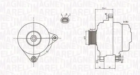 063731792010 Генератор MAGNETI MARELLI підбір по vin на Brocar