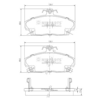 J3604031 Тормозные колодки NIPPARTS подбор по vin на Brocar