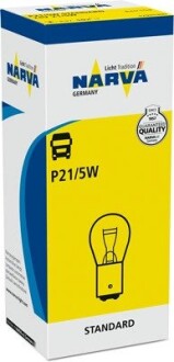 179253000 Автолампа P21/5W 24V 21/5W BAY15d Standard NARVA подбор по vin на Brocar