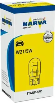 179193000 Автолампа W21/5W 12V 21/5W W3x16q Standard (без цоколя) NARVA підбір по vin на Brocar