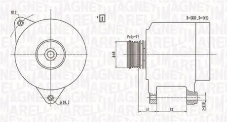 063731139010 Генератор MAGNETI MARELLI подбор по vin на Brocar