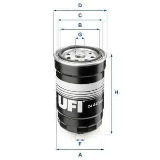 2444300 Фільтр паливний UFI підбір по vin на Brocar