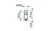 170633000 Автолампа T2W 24V 2W BA9s Standard NARVA підбір по vin на Brocar