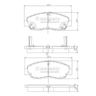 J3604030 Гальмівні колодки дискові NIPPARTS підбір по vin на Brocar