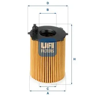 2512800 Масляный фильтр UFI підбір по vin на Brocar