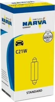 176343000 Автолампа C21W 12V 21W S8.5d (15x41mm) NARVA підбір по vin на Brocar