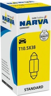 173163000 Автолампа C10W 12V 10W SV8.5 (11x35mm) NARVA підбір по vin на Brocar