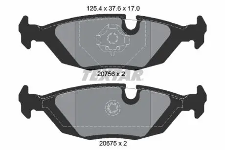 2067502 КЛОКИ HAMULC1 BMW 3 E30/5 E28/6 E24/7 E23 17 ММ WVA20675 KPL ТЕКС ТЕКС TEXTAR підбір по vin на Brocar