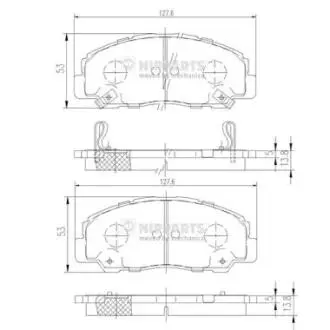 J3606012 Тормозные колодки NIPPARTS підбір по vin на Brocar