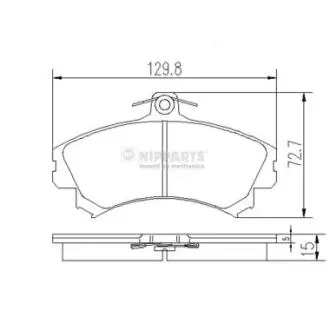 J3605036 Комплект тормозных колодок, дисковый тормоз NIPPARTS подбор по vin на Brocar