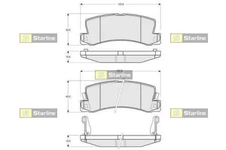 BDS425 Тормозные колодки дисковые STARLINE подбор по vin на Brocar