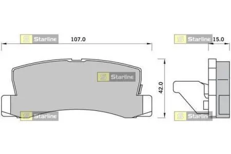 BDS427 Гальмівні колодки дискові STARLINE підбір по vin на Brocar