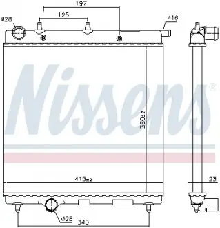 61277 Радиатор охлаждения NISSENS подбор по vin на Brocar