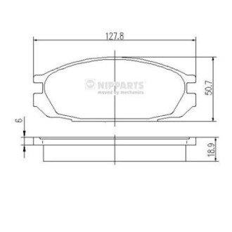 J3611032 Комплект тормозных колодок, дисковый тормоз NIPPARTS подбор по vin на Brocar