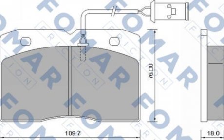 FO628281 Колодки гальмівні дискові FOMAR підбір по vin на Brocar