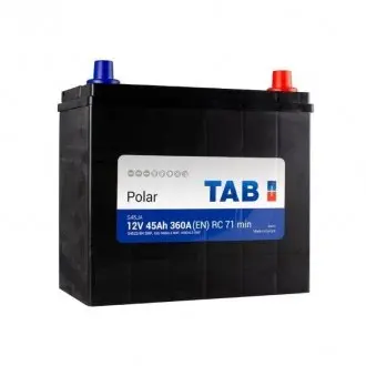 246845 AKUMULATOR POLAR 45AH/400A P+ 237X134X205/226 TYP ASIA SZT TAB TAB підбір по vin на Brocar