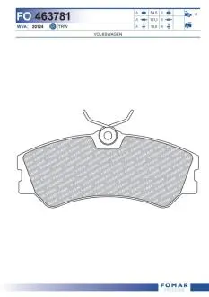 FO463781 Колодки гальмівні дискові FOMAR підбір по vin на Brocar