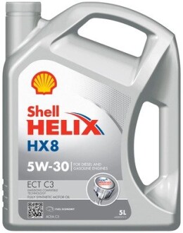 550046394 OLEJ SHELL HELIX HX8 ECT C3 5W30 5L ACEA:C3 5L SHELL SHELL підбір по vin на Brocar