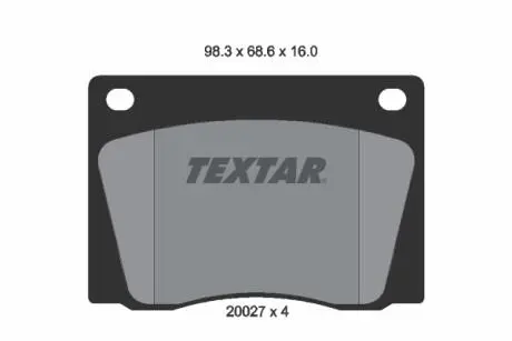 2002701 Тормозные колодки дисковые TEXTAR подбор по vin на Brocar
