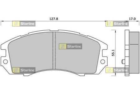 BDS388 Тормозные колодки дисковые STARLINE подбор по vin на Brocar