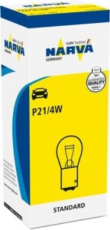 178813000 Автолампа P21/4W 12V 21/4W BAZ15d Standard NARVA подбор по vin на Brocar