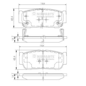 N3610402 Тормозные колодки NIPPARTS підбір по vin на Brocar