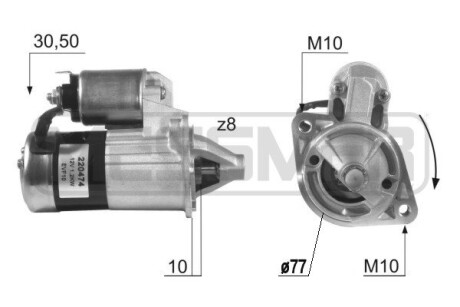 220474A СТАРТЕР 12V MITSUBISHI CARISMA / COLT / LANCER / PAJERO ШТ ЭРА ERA подбор по vin на Brocar