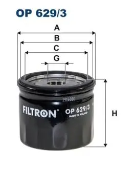 OP6293 Фільтр масляний FILTRON підбір по vin на Brocar