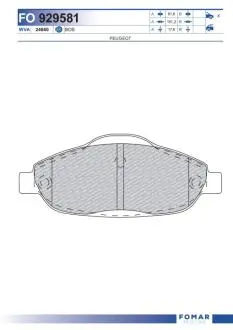 FO929581 Колодки тормозные дисковые FOMAR подбор по vin на Brocar