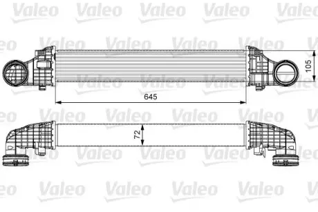 818606 Радіатор наддуву VALEO підбір по vin на Brocar