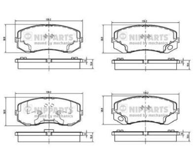 N3605055 Гальмівна колодка NIPPARTS підбір по vin на Brocar