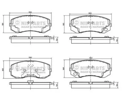 N3605055 Тормозные колодки NIPPARTS підбір по vin на Brocar