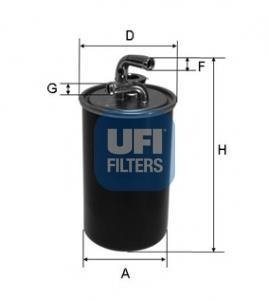 2403000 Топливный фильтр UFI підбір по vin на Brocar