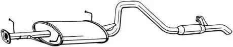 286059 Глушник вихлопних газів (кінцевий) BOSAL підбір по vin на Brocar