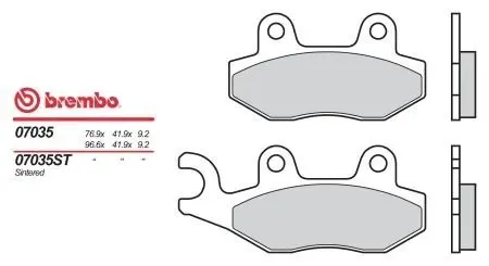 07035 Тормозные колодки BREMBO подбор по vin на Brocar