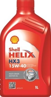 550046596 OLEJ SHELL HELIX HX3 15W40 1L API SL/CF 1L SHELL SHELL підбір по vin на Brocar