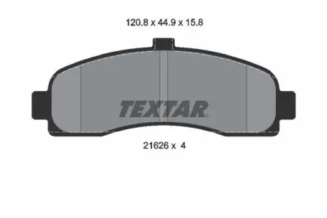 2162601 Комплект тормозных колодок, дисковый тормоз TEXTAR підбір по vin на Brocar