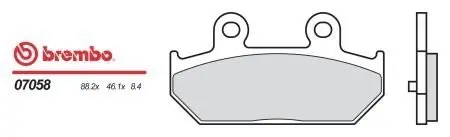 07058 Гальмівна колодка BREMBO BREMBO підбір по vin на Brocar
