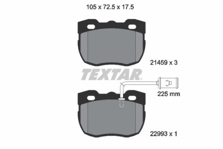 2145905 KLOCKI HAMULCOWE LAND ROVER P. DISCOVERY 94- SZT TEXTAR TEXTAR підбір по vin на Brocar