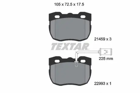 2145905 Гальмівні колодки, дискові TEXTAR подбор по vin на Brocar