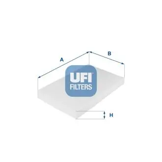 5303800 Фільтр салону UFI підбір по vin на Brocar