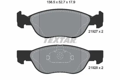 2192703 Тормозные колодки дисковые TEXTAR подбор по vin на Brocar