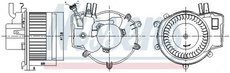 87395 Вентилятор салону NISSENS підбір по vin на Brocar