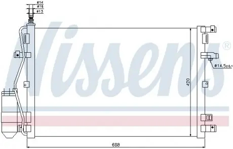94937 Радіатор кондиціонера NISSENS підбір по vin на Brocar