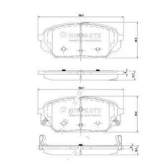 N3600551 Тормозные колодки NIPPARTS подбор по vin на Brocar