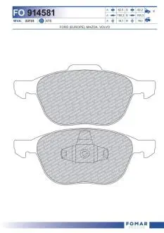 FO914581 Колодки тормозные дисковые FOMAR подбор по vin на Brocar