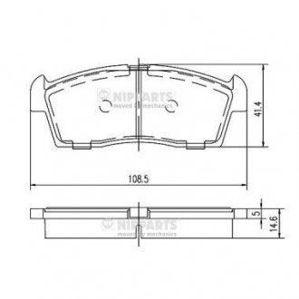 N3608032 Гальмівні колодки NIPPARTS підбір по vin на Brocar