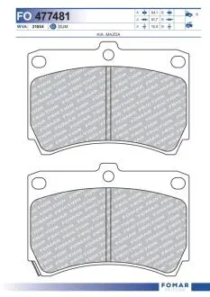 FO477481 Колодки тормозные дисковые FOMAR подбор по vin на Brocar