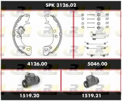 SPK312602 Комплект гальм, барабанний гальмівний механізм ROADHOUSE підбір по vin на Brocar